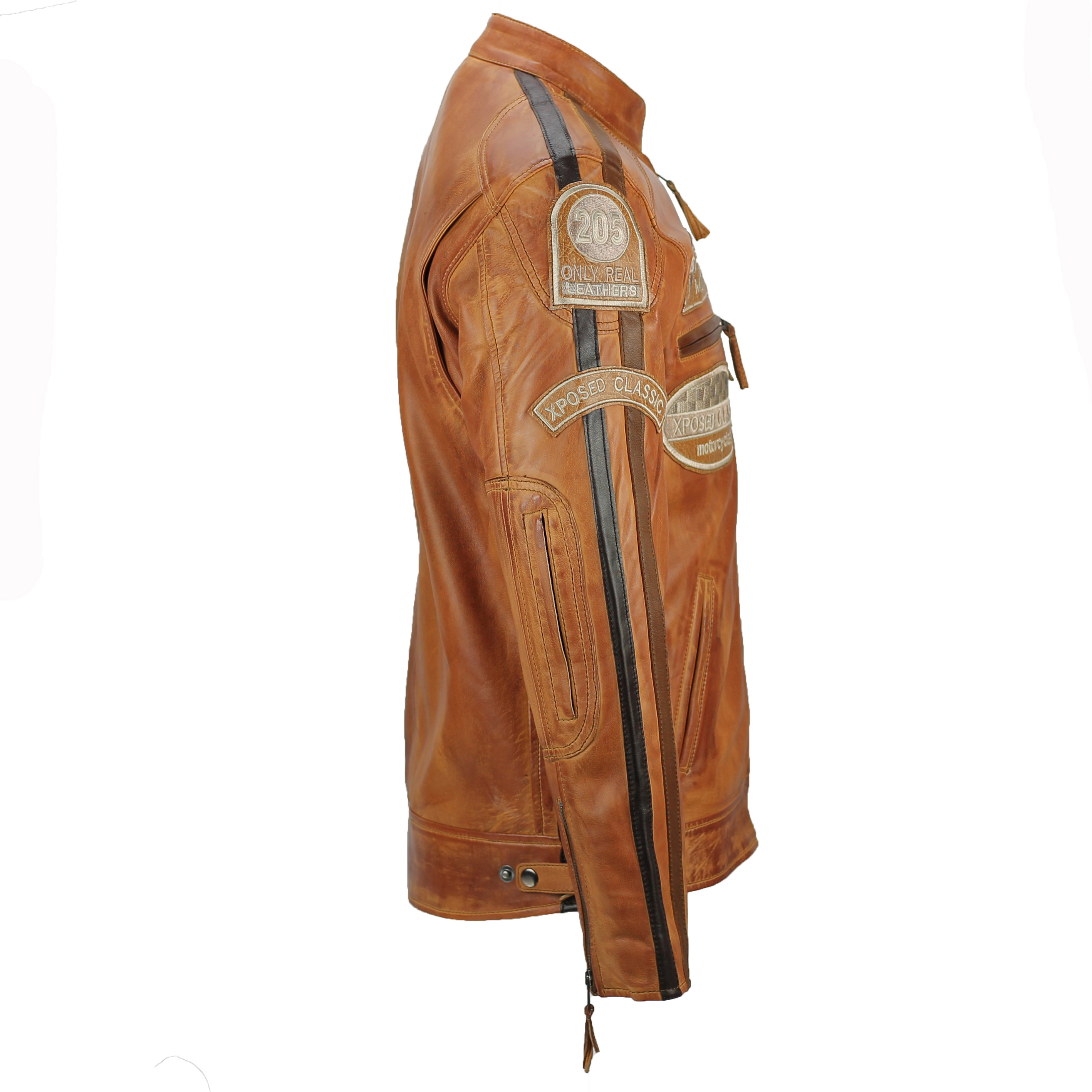 Mens Real Soft Leather Fitted Racing Biker Jacket Vintage Mens Real Soft Leather Fitted Racing Biker Jacket Vintage